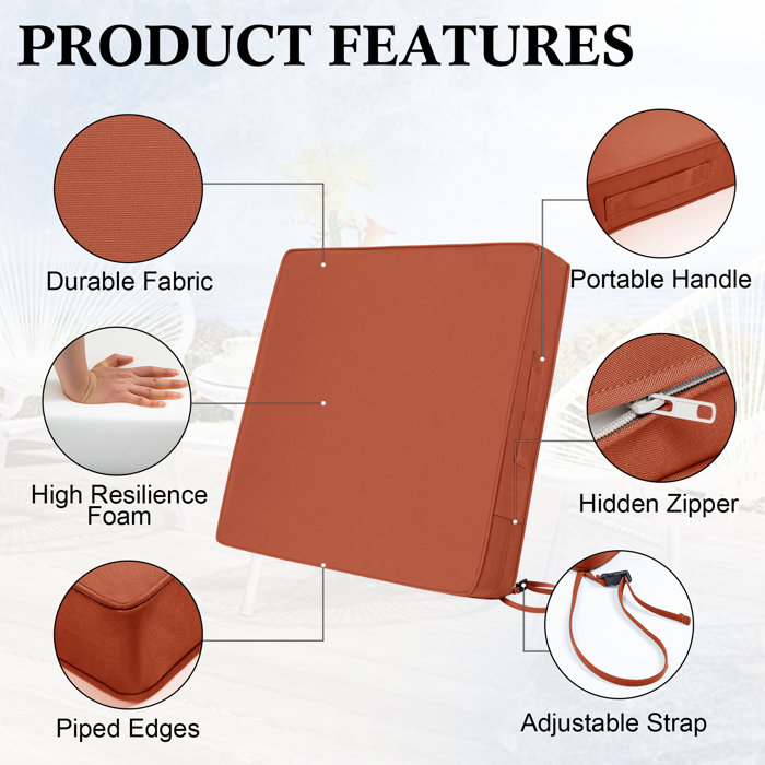 Perfect Patio Combo! 44" X 24" Outdoor Loveseat Cushion Set (Seat + Back) In Beige – Water Repellent & UV Resistant